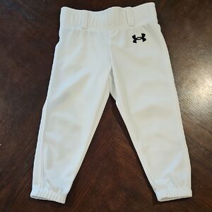 Under Armour Kids' White Joggers with Black Logo
